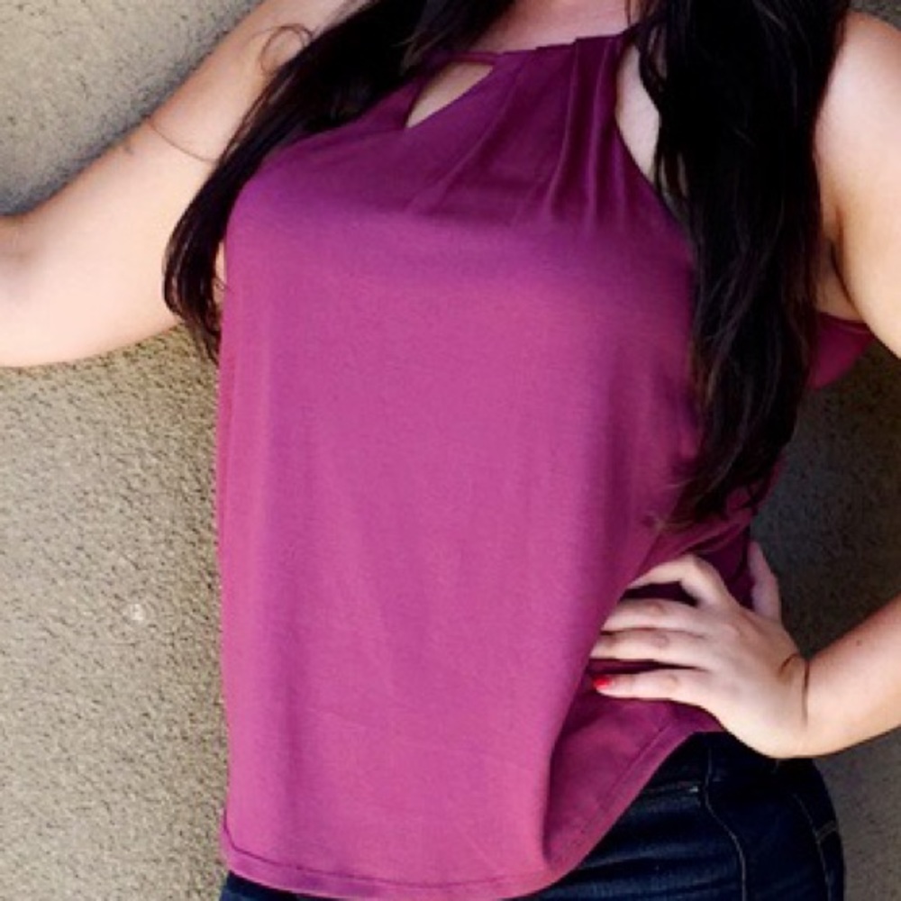 Maeve keyhole racerback tank top